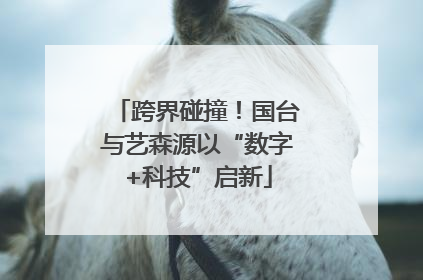 跨界碰撞！国台与艺森源以“数字+科技”启新