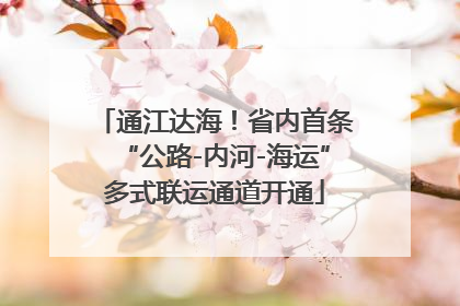 通江达海！省内首条“公路-内河-海运”多式联运通道开通