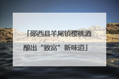 郧西县羊尾镇樱桃酒酿出“致富”新味道