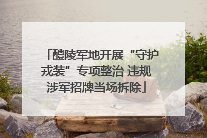 醴陵军地开展“守护戎装”专项整治 违规涉军招牌当场拆除