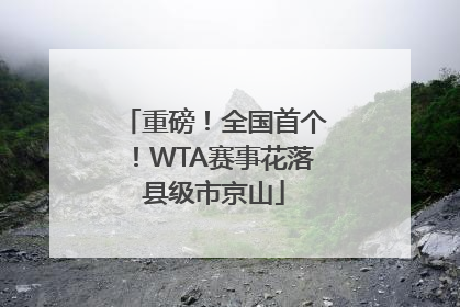 重磅！全国首个！WTA赛事花落县级市京山