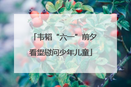 韦韬“六一”前夕看望慰问少年儿童