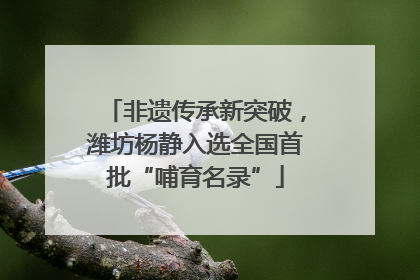 非遗传承新突破，潍坊杨静入选全国首批“哺育名录”