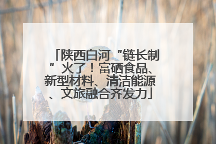 陕西白河“链长制”火了！富硒食品、新型材料、清洁能源、文旅融合齐发力