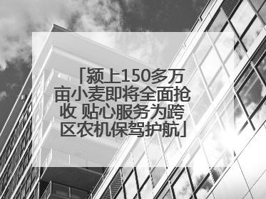 颍上150多万亩小麦即将全面抢收 贴心服务为跨区农机保驾护航