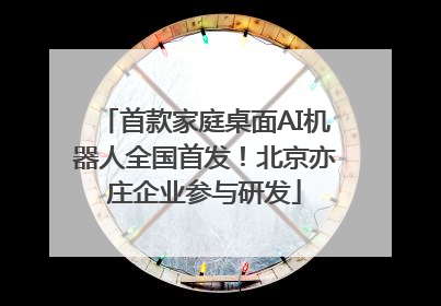 首款家庭桌面AI机器人全国首发！北京亦庄企业参与研发