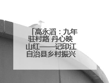 高永滔：九年驻村路 丹心映山红——记印江自治县乡村振兴“续航者”