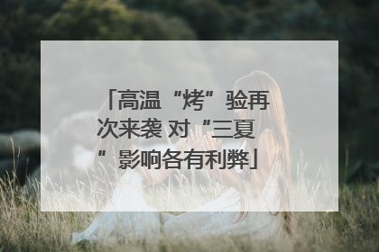 高温“烤”验再次来袭 对“三夏”影响各有利弊