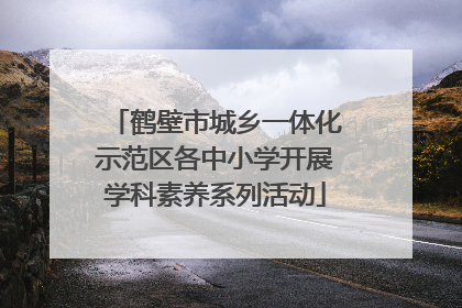 鹤壁市城乡一体化示范区各中小学开展学科素养系列活动
