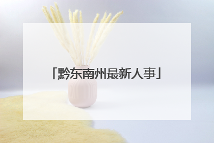 黔东南州最新人事
