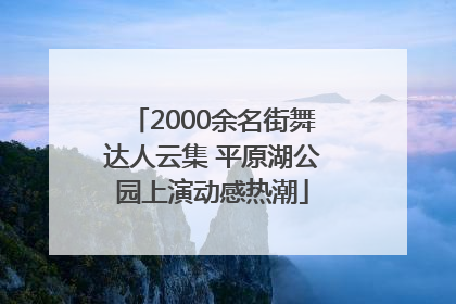 2000余名街舞达人云集 平原湖公园上演动感热潮