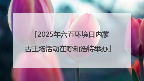 2025年六五环境日内蒙古主场活动在呼和浩特举办