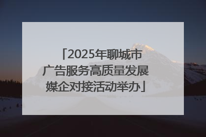 2025年聊城市广告服务高质量发展媒企对接活动举办