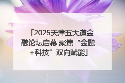 2025天津五大道金融论坛启幕 聚焦“金融+科技”双向赋能