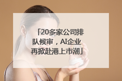 20多家公司排队候审，AI企业再掀赴港上市潮