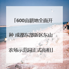600亩耕地全面开种 成都东部新区东山农场示范园正式亮相