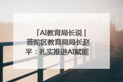 AI教育局长说 | 普陀区教育局局长赵平：扎实推进AI赋能教育，着力打造“适合教育”新体系