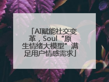 AI赋能社交变革，Soul“原生情绪大模型”满足用户情感需求